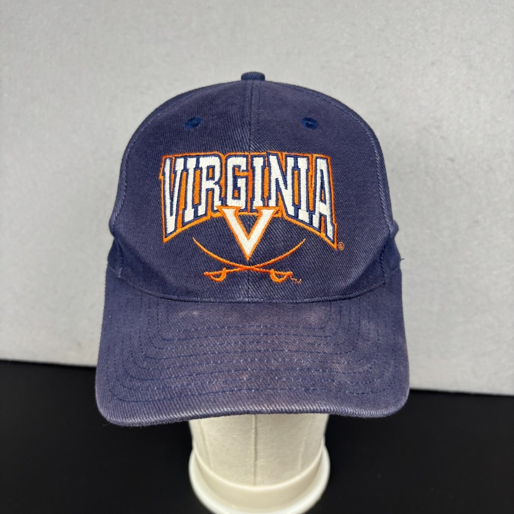 Vintage University of Virginia Cavaliers Reebok Snapback Hat Navy Blue UVA Cap
